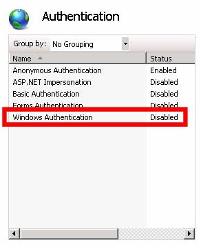 IIS Authentication - Just Anonymous